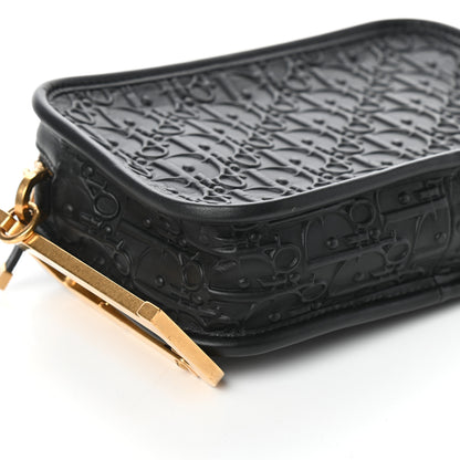 Christian Dior Calfskin Embossed Oblique Diorquake Clutch Black 7 of 8