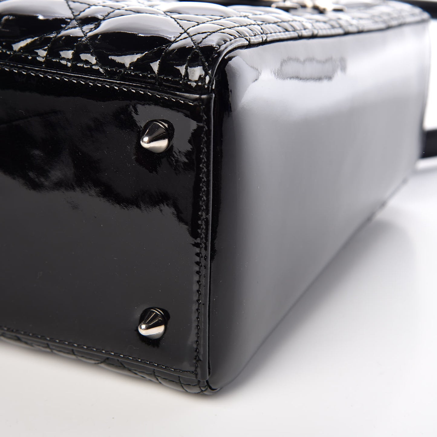 Patent Cannage Medium Lady Dior Black