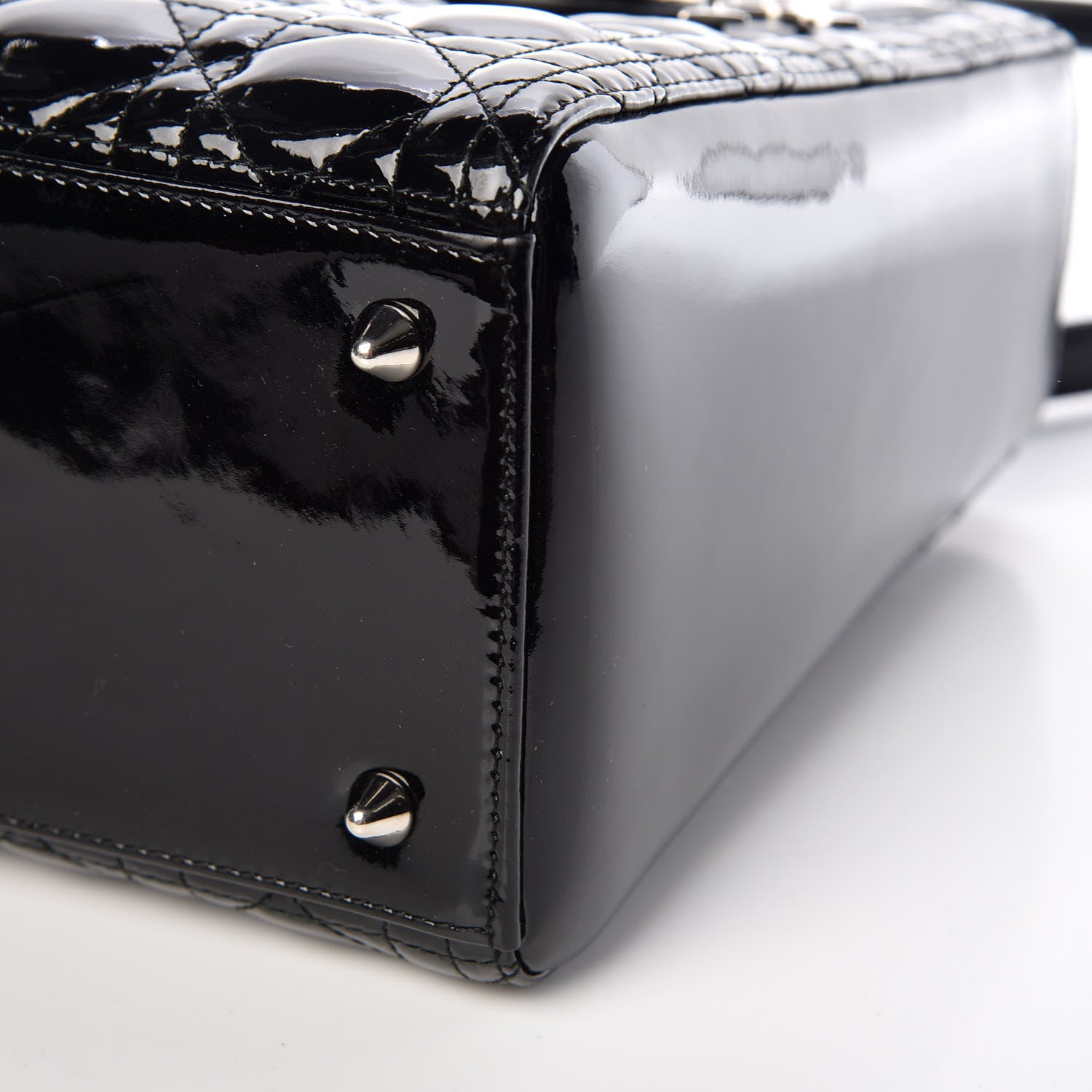 Christian Dior Patent Cannage Medium Lady Dior Black 8 of 12