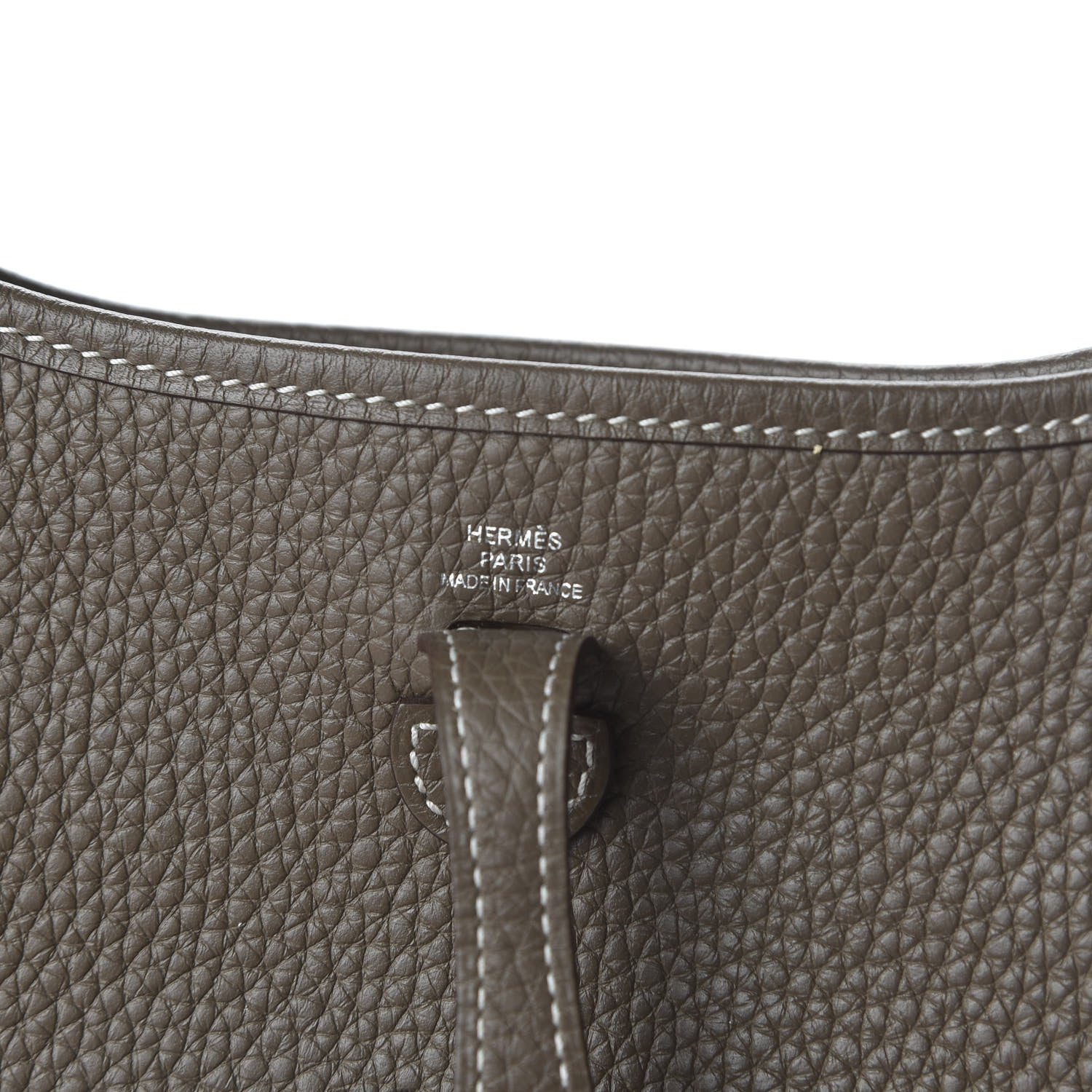 Hermes Taurillon Clemence Amazone Evelyne TPM Etoupe Bleu Indigo 8 of 10