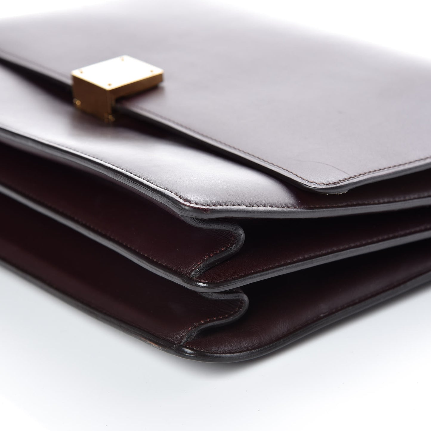 Smooth Calfskin Large Case Chain Flap Burgundy