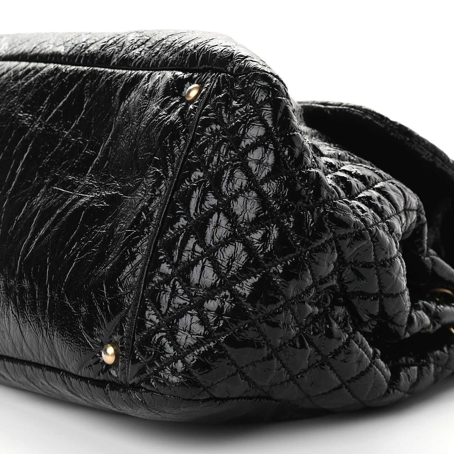 Chanel Vinyl XL Rock and Chain Flap Black 9 of 10