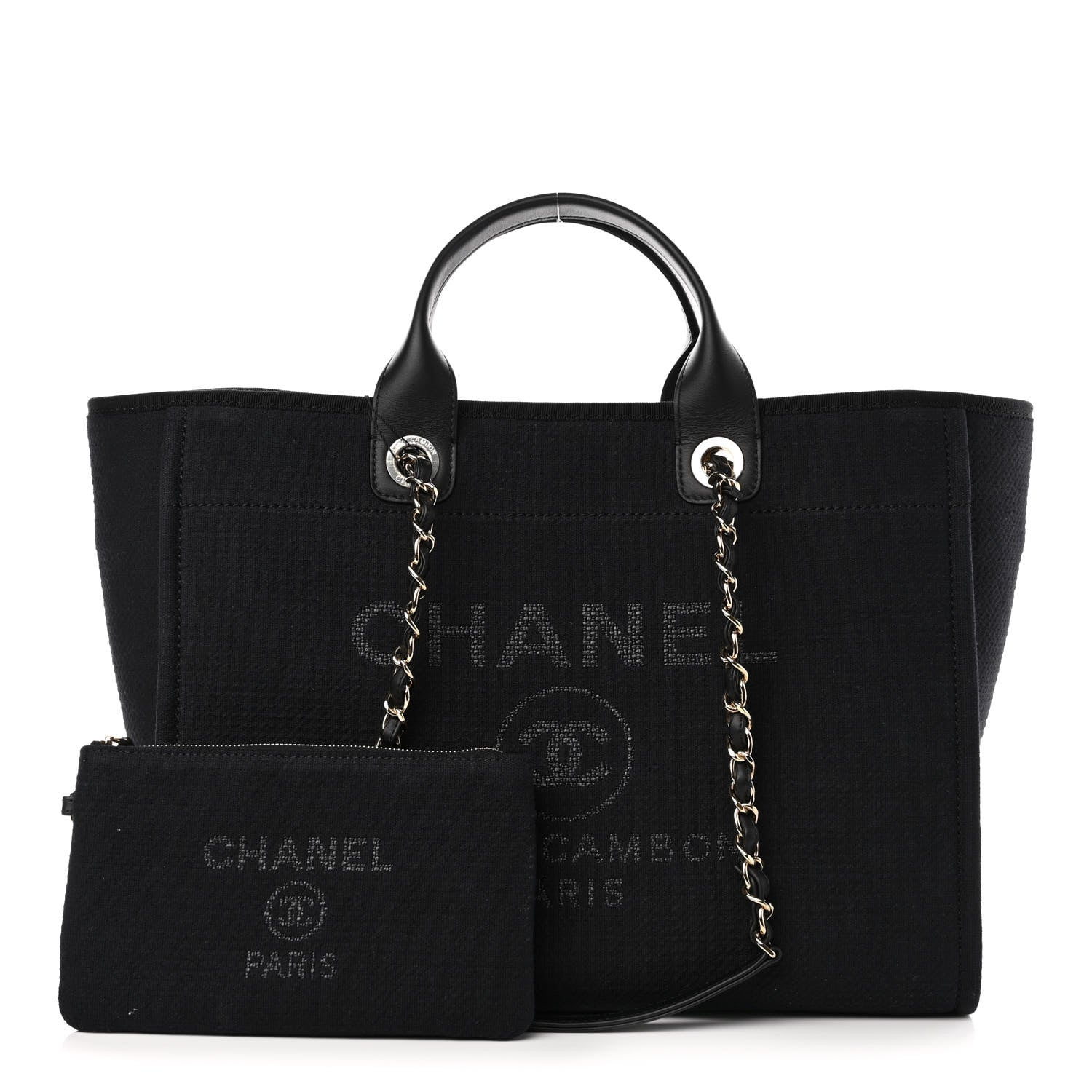 Chanel Mixed Fibers Medium Deauville Tote Black 1 of 11
