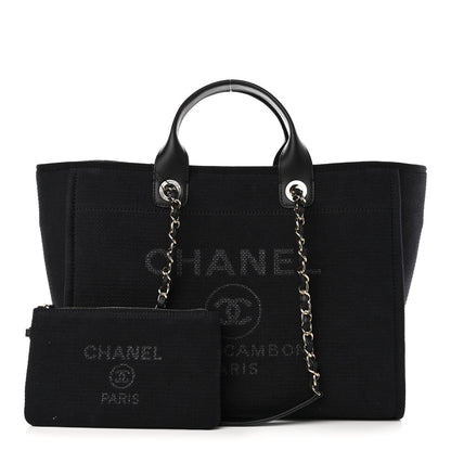 Chanel Mixed Fibers Medium Deauville Tote Black 1 of 11