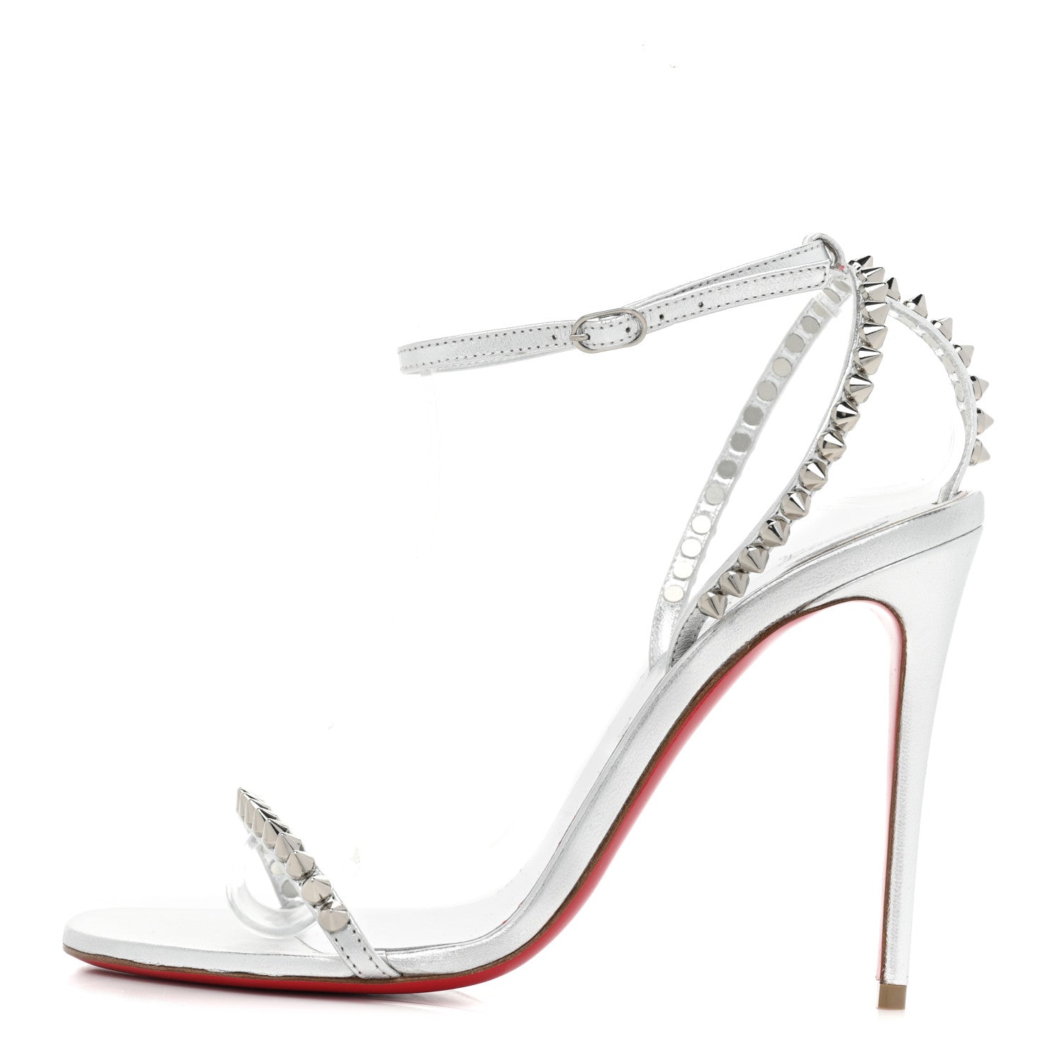 Christian Louboutin Nappa So Me 100 Sandals 37 Silver 1 of 11