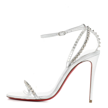 Christian Louboutin Nappa So Me 100 Sandals 37 Silver 1 of 11