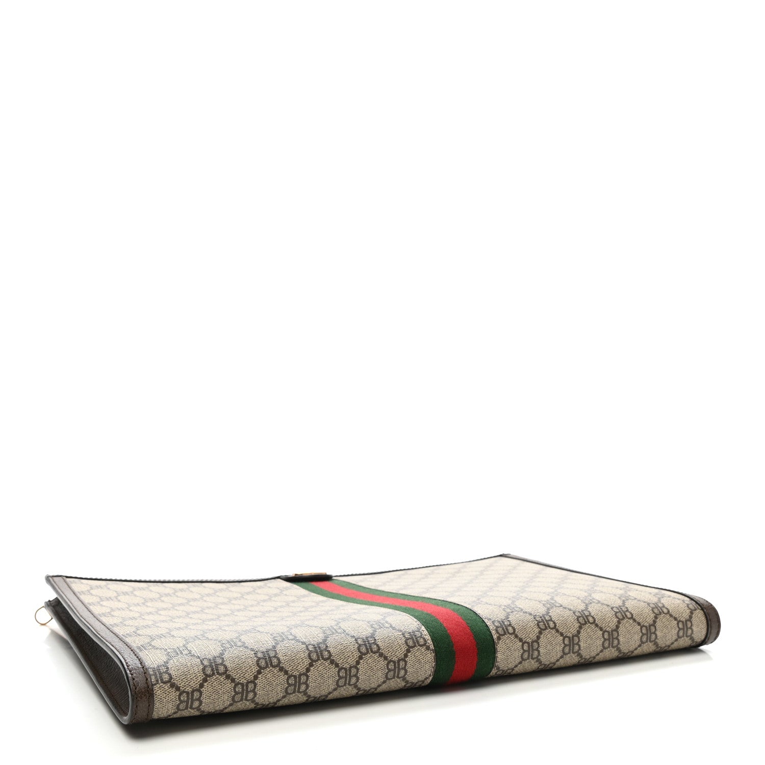 Gucci X BALENCIAGA BB Supreme Monogram Web Ophidia Laptop Pouch Beige New Acero 4 of 7
