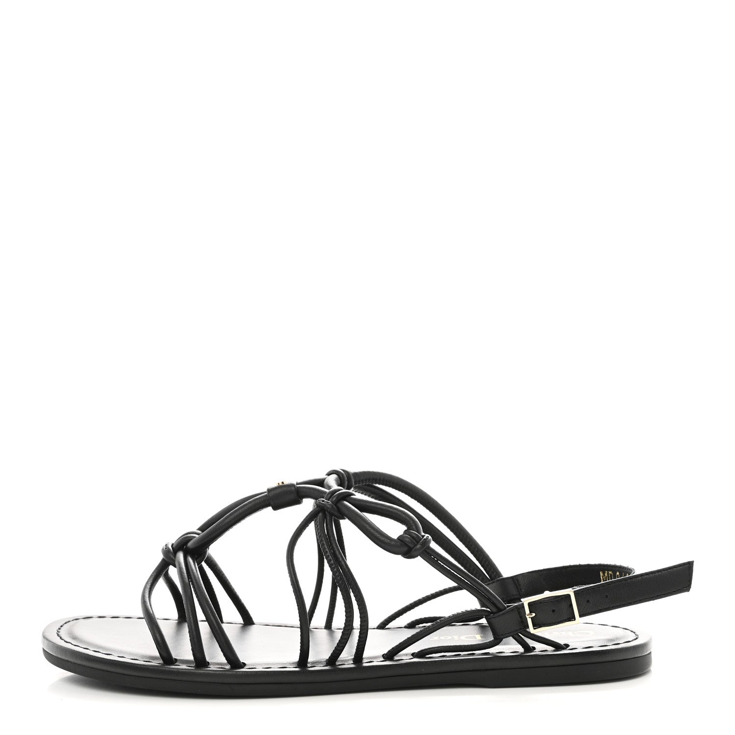 Christian Dior Lambskin Dioriviera D-Sand Sandals 36 Black 1 of 10