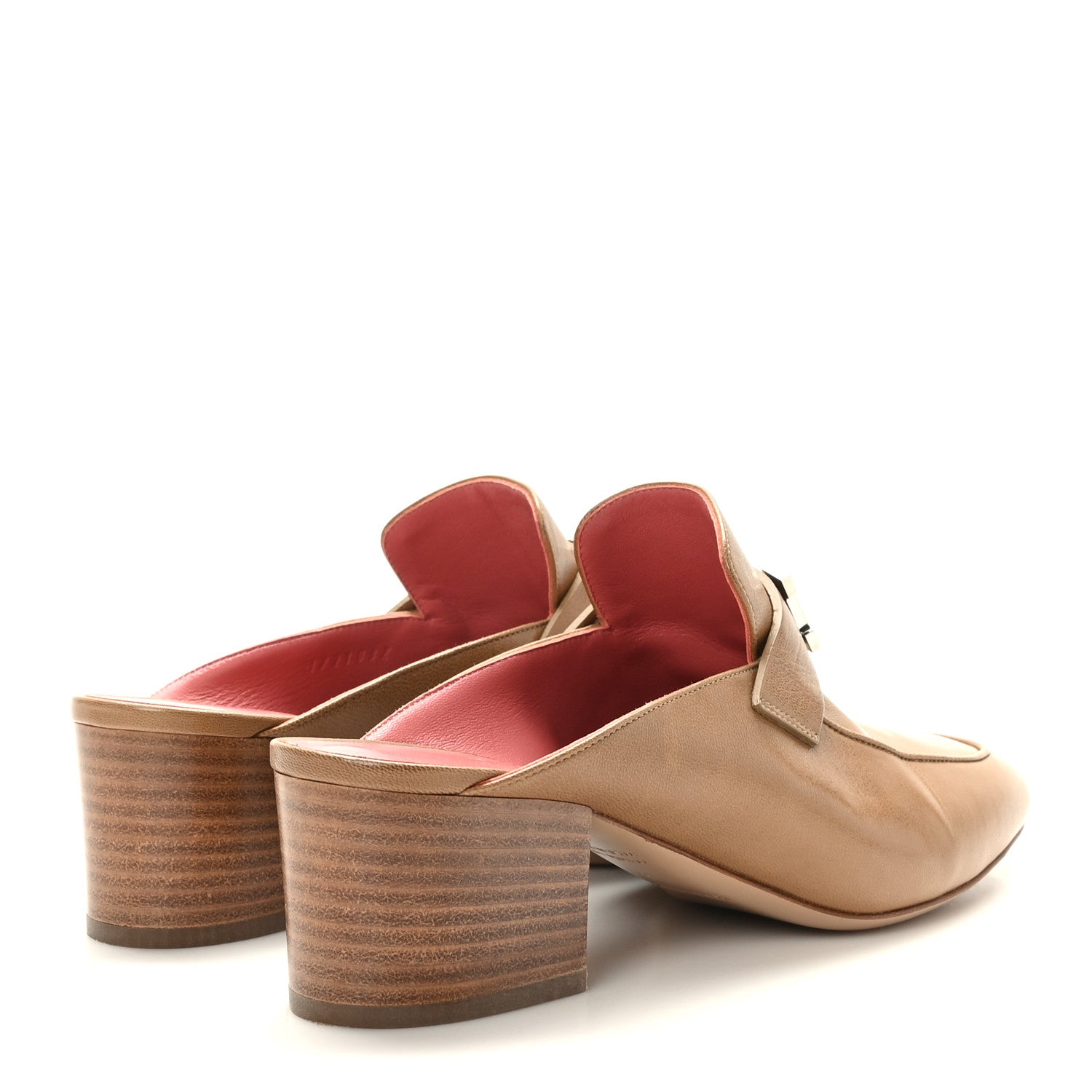 Hermes Goatskin Paradis Mules 38 Taupe 4 of 8