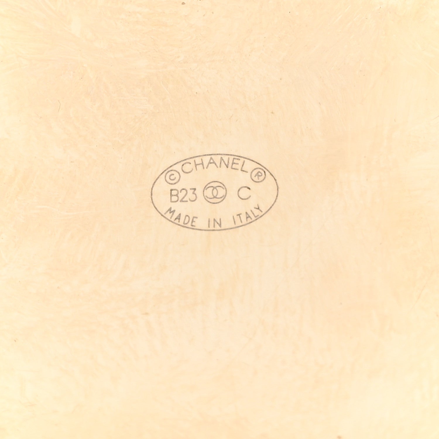 Chanel Metal Enamel Logo Brooch Yellow Black 3 of 3