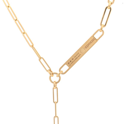 Hermes 18K Rose Gold Diamond Pave PM Kelly Chaine Lariat Necklace ST 7 of 7