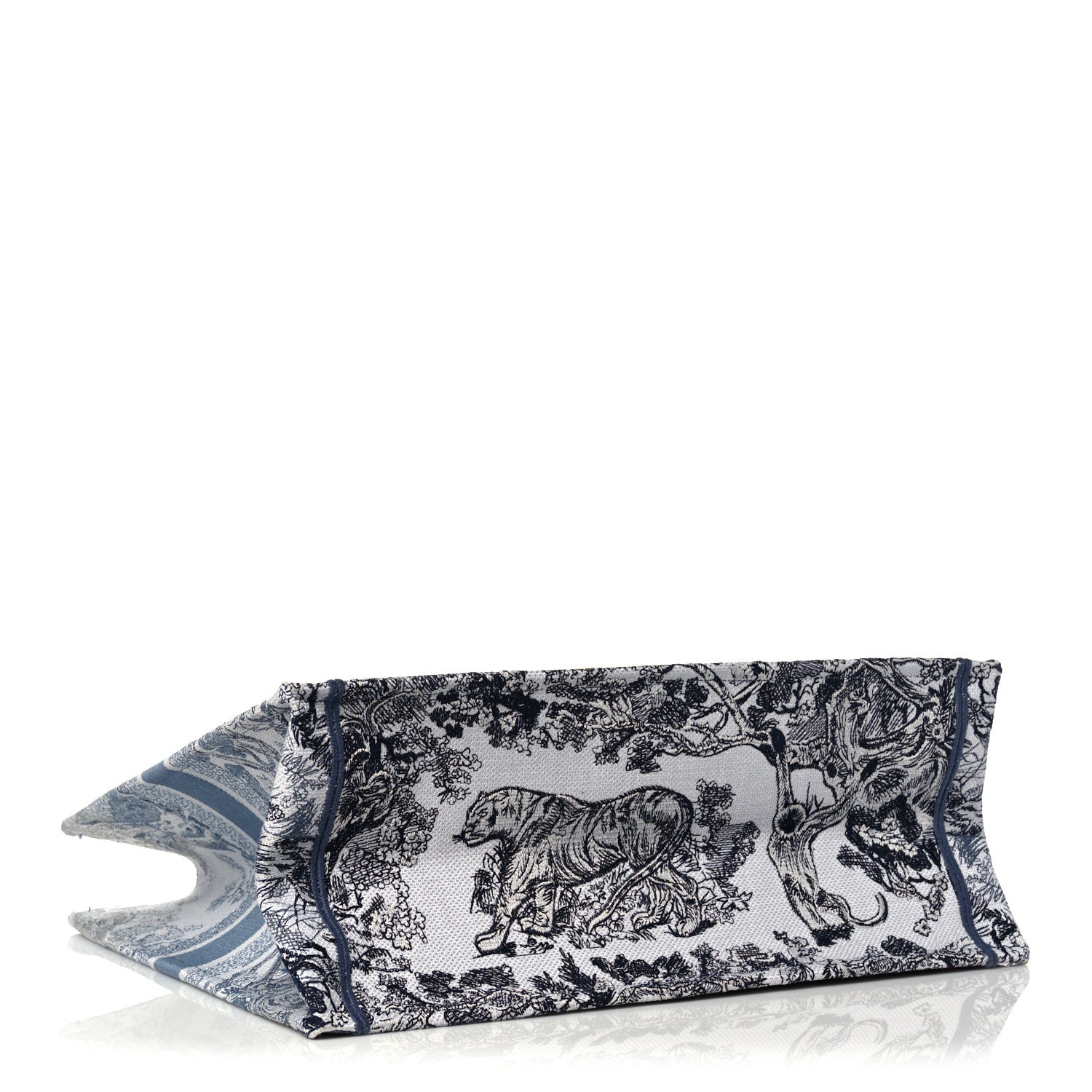 Christian Dior Gradient Canvas Embroidered Large Dioriviera Toile De Jouy Book Tote Blue 3 of 12