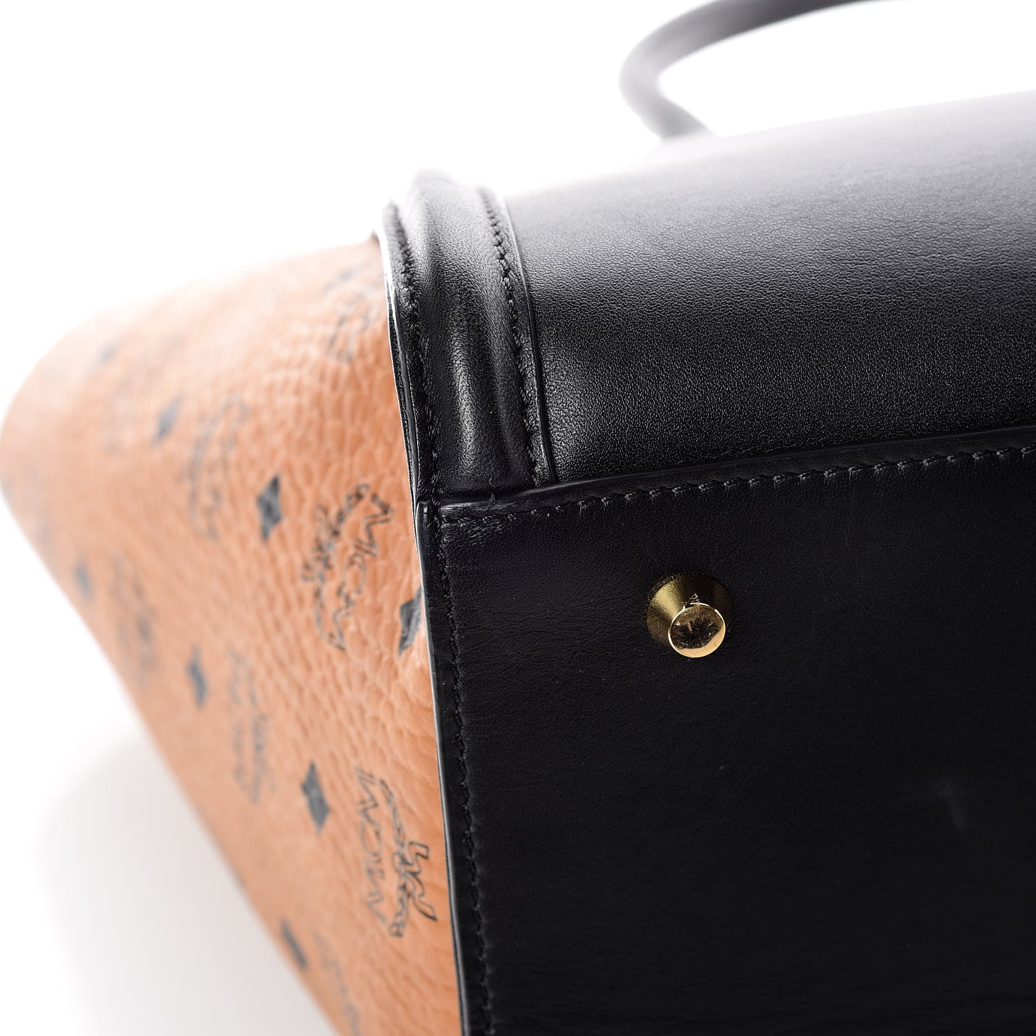 MCM Calfskin Visetos Medium Kathy Tote Black 12 of 21