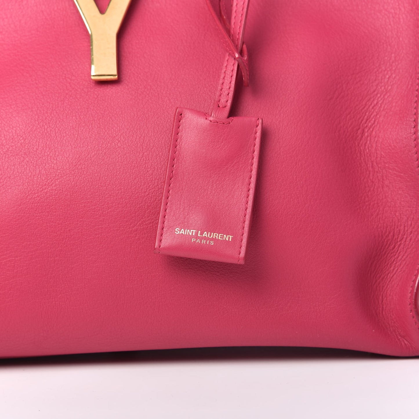 Calfskin Small Classic Y Cabas Fuchsia