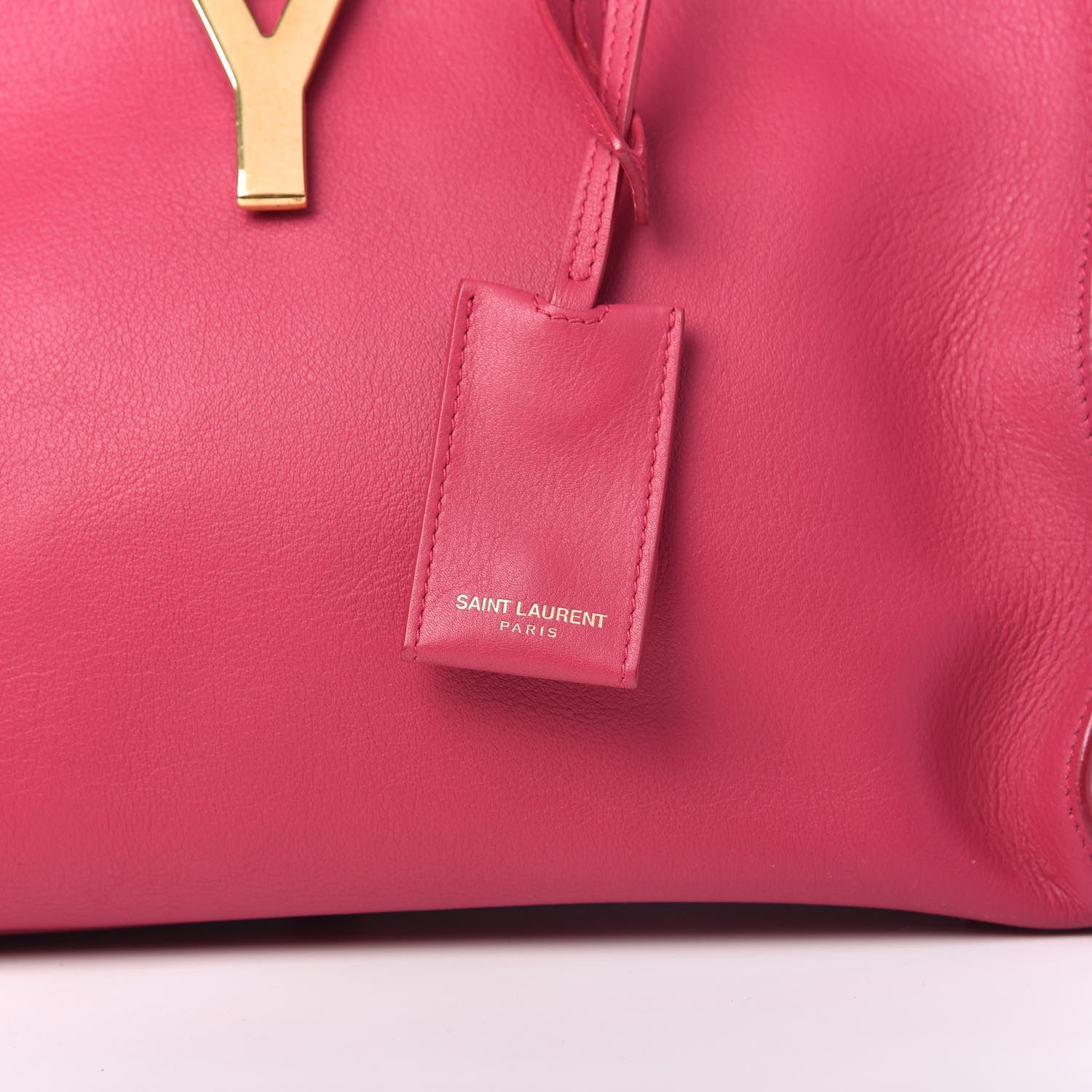 Saint Laurent Calfskin Small Classic Y Cabas Fuchsia 11 of 11