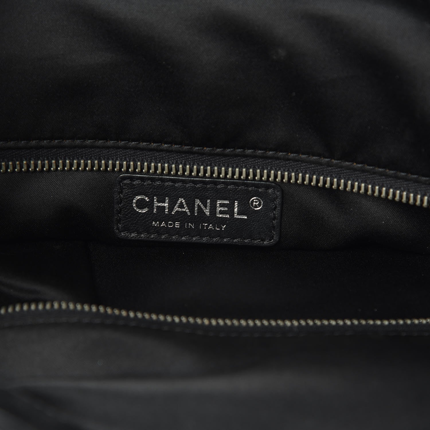 Chanel Vinyl Quilted Frozen Shopping Tote Black 6 of 16