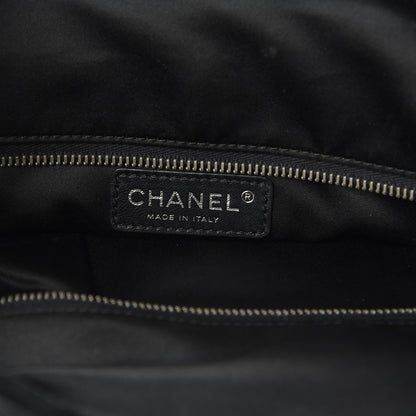 Chanel Vinyl Quilted Frozen Shopping Tote Black 6 of 16