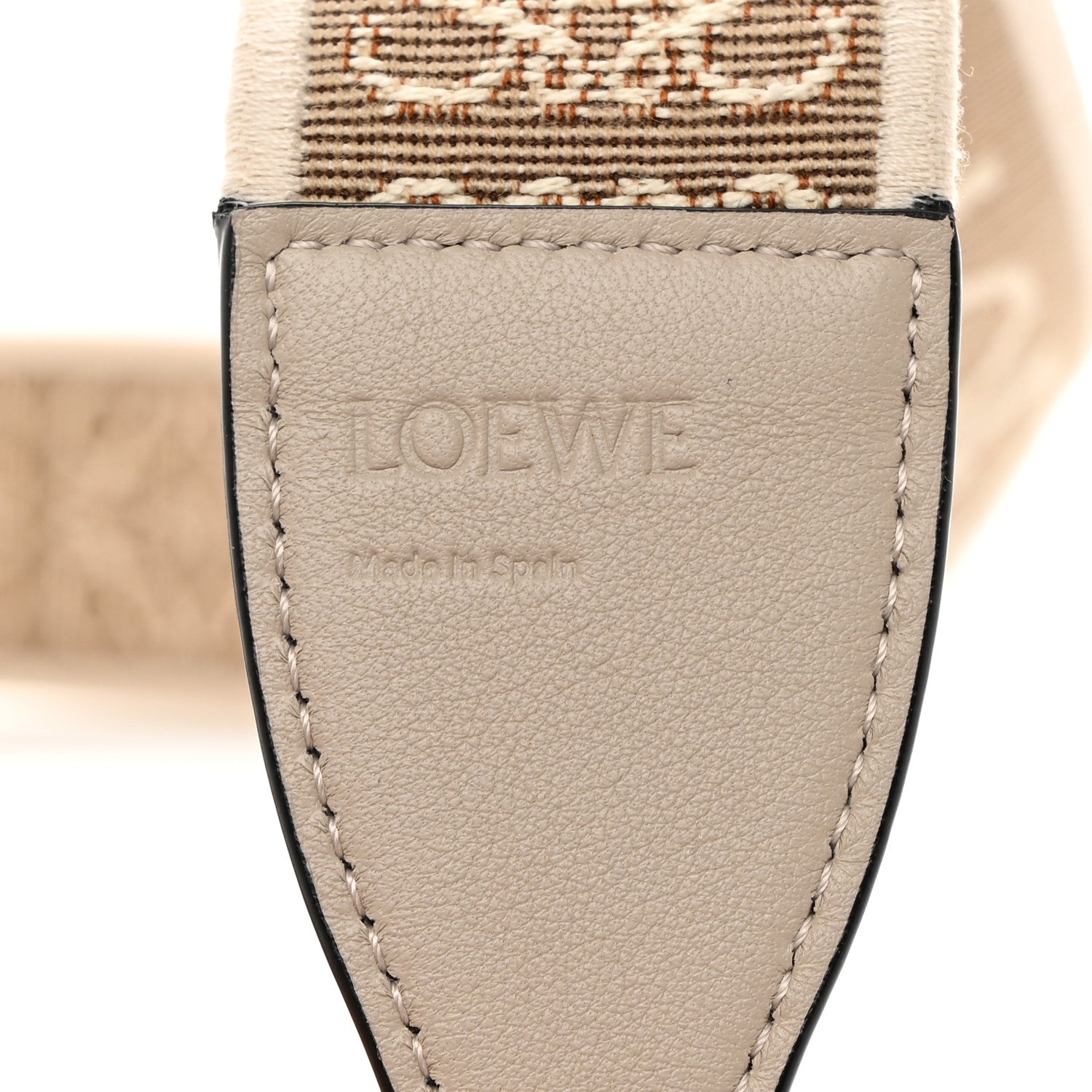 Loewe Calfskin Jacquard Anagram Strap Natural 6 of 7