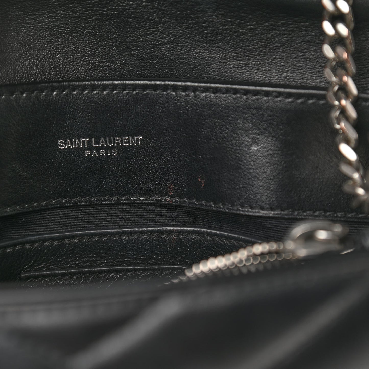 Calfskin Y Quilted Monogram Small Loulou Chain Satchel Black