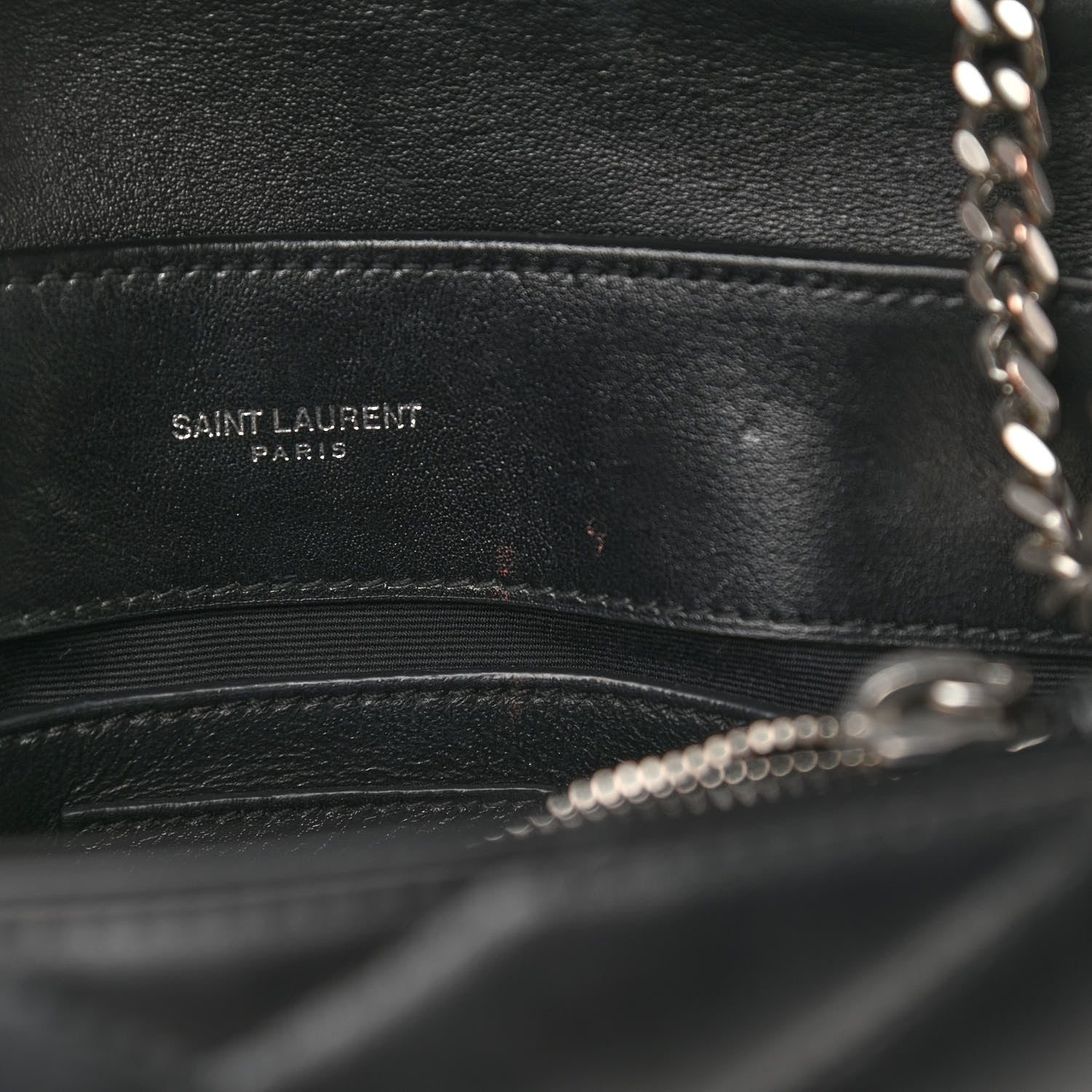 Saint Laurent Calfskin Y Quilted Monogram Small Loulou Chain Satchel Black 10 of 10