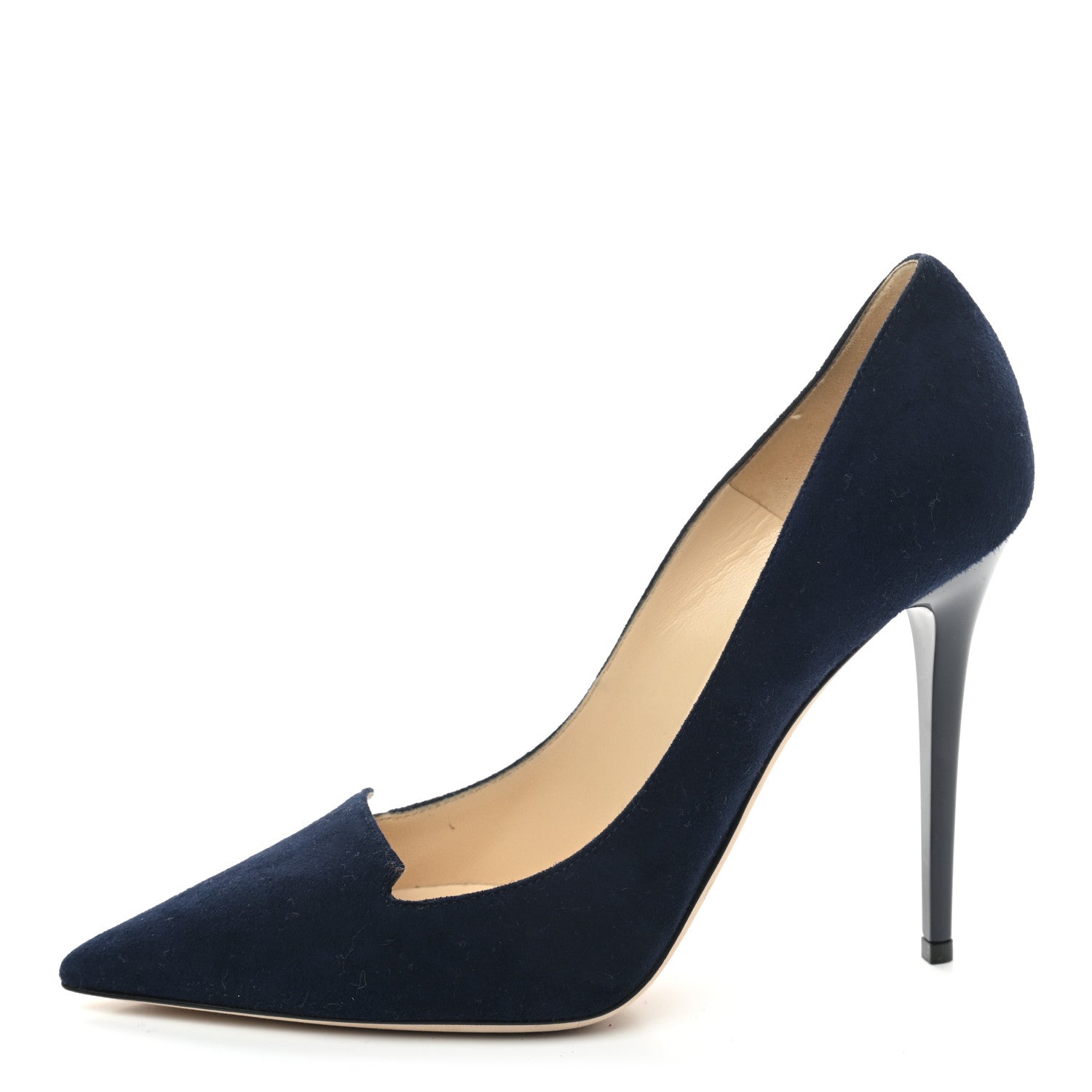 Jimmy Choo Suede Alia 115 Pumps 37 Navy 1 of 7