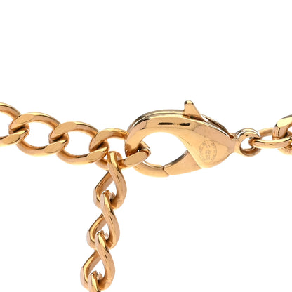 Chanel Metal Resin CC Square Necklace Gold Transparent 5 of 6
