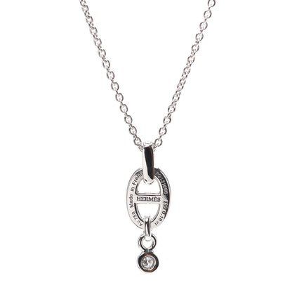 Hermes 18K White Gold Diamond PM Chaine d'Ancre Enchainee Necklace 5 of 6