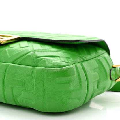 Fendi Nappa FF 1974 Embossed Baguette Tomatillo 10 of 16