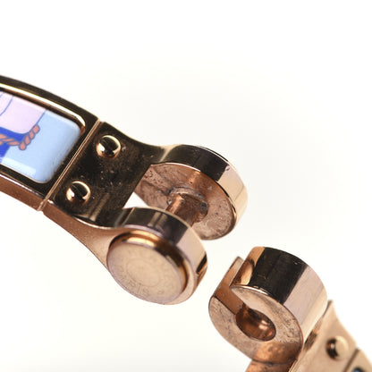 Hermes Enamel Printed Narrow Hinged Bracelet S 9 of 11