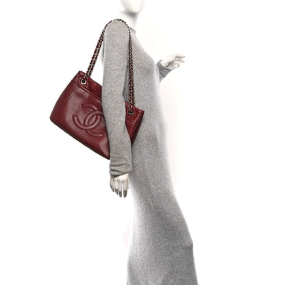 Chanel Caviar Quilted Large Timeless CC Soft Tote Dark Red 2 of 10