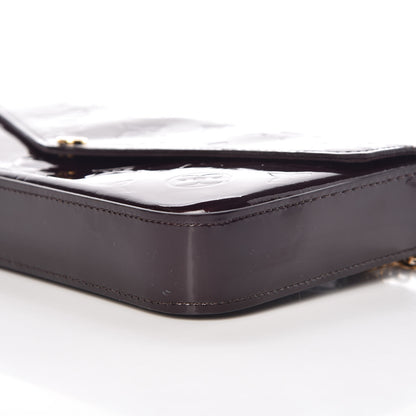 Louis Vuitton Vernis Pochette Felicie Chain Wallet Amarante 11 of 11