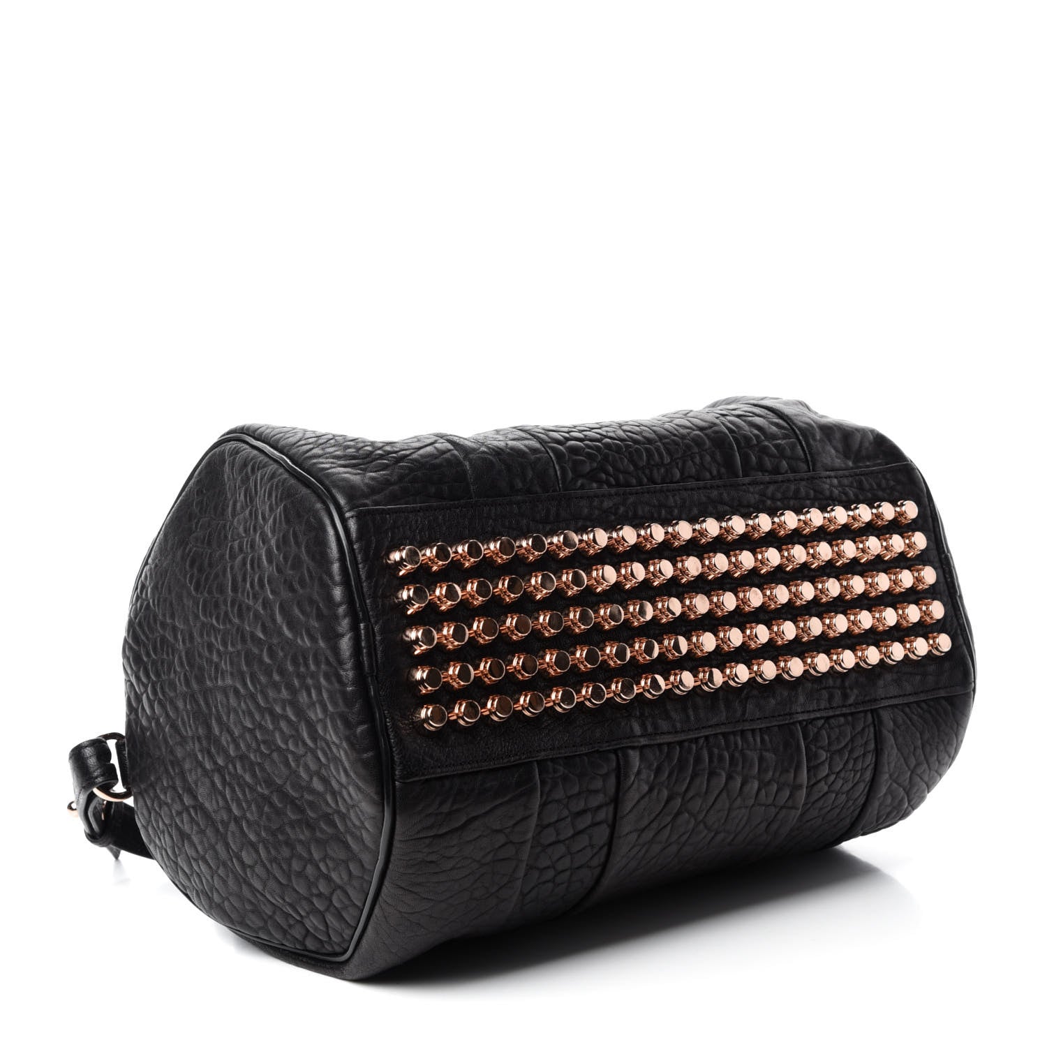 Alexander Wang Pebbled Lambskin Rocco Black Rose Gold Hardware 4 of 9