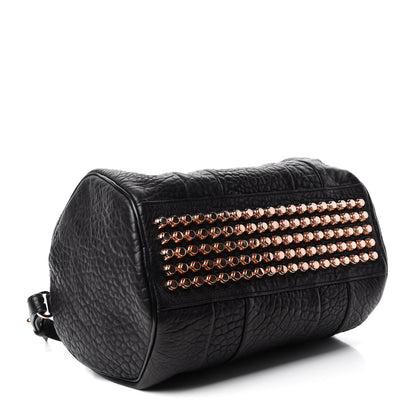Alexander Wang Pebbled Lambskin Rocco Black Rose Gold Hardware 4 of 9