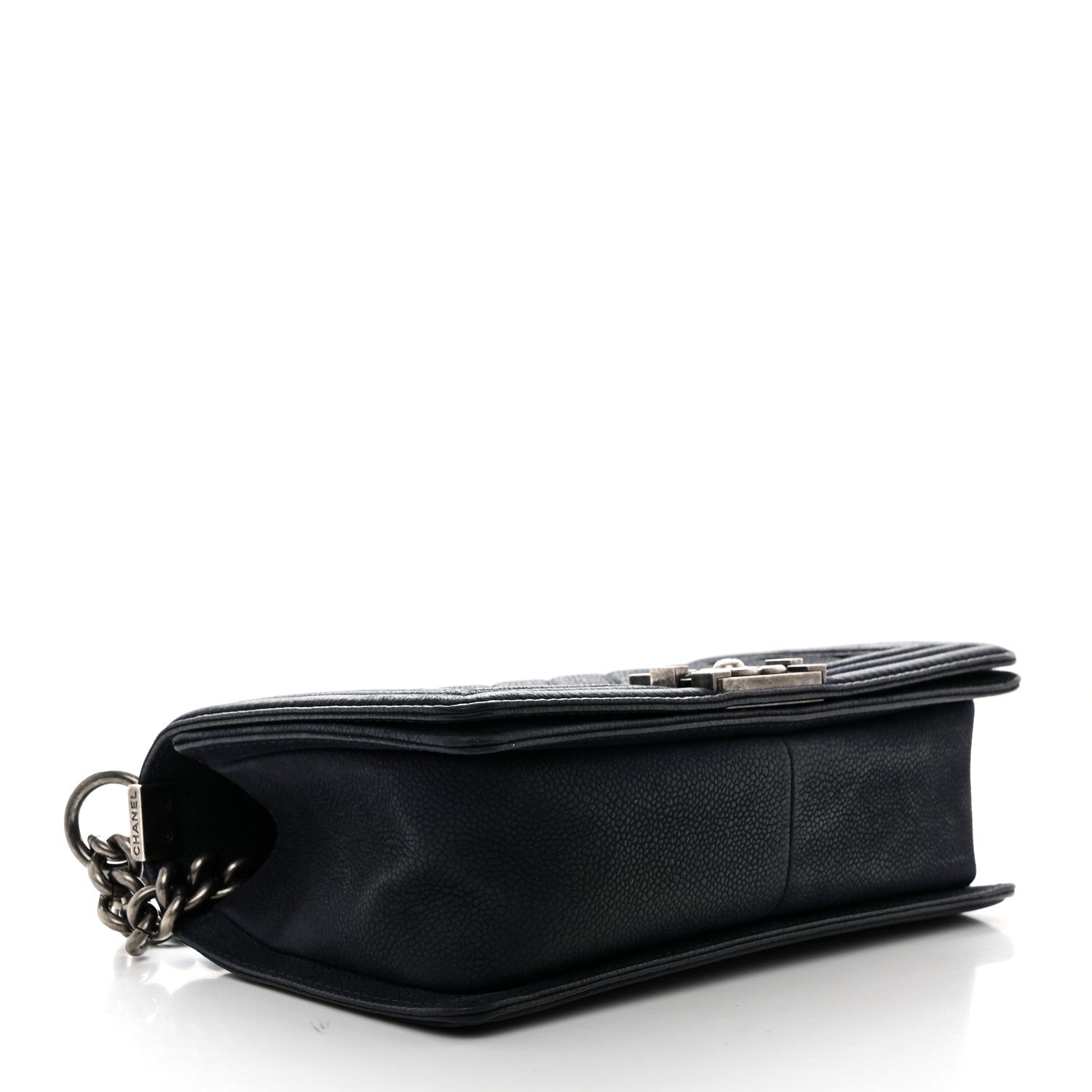 Chanel Iridescent Caviar Quilted Medium Boy Flap Dark Blue 4 of 10