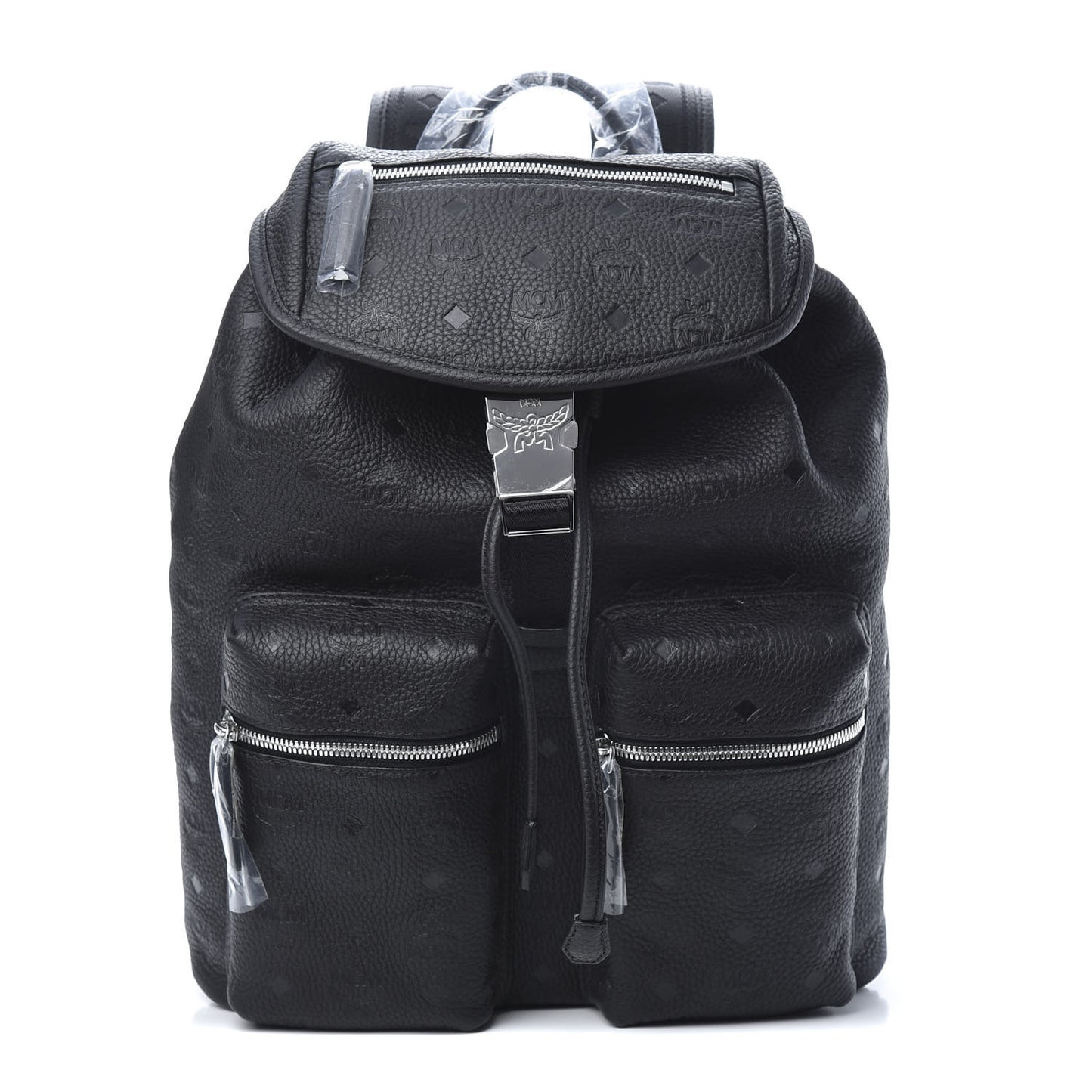 Calfskin Ottomar Small Tivitat Two-Pocket Backpack Black