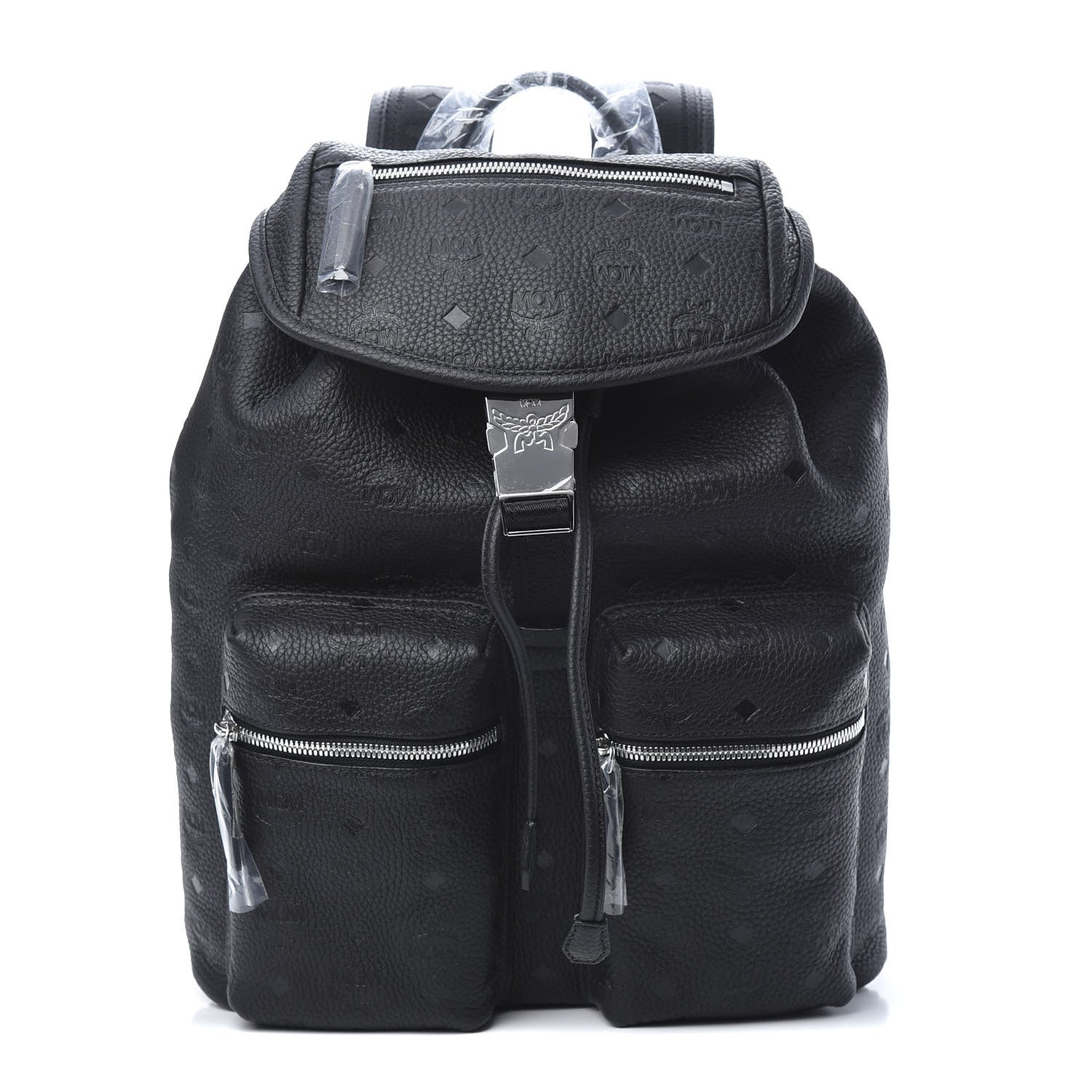 MCM Calfskin Ottomar Small Tivitat Two-Pocket Backpack Black 1 of 9