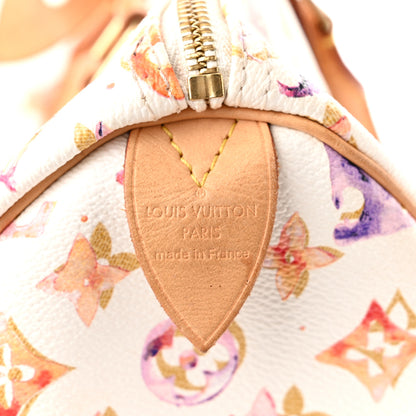 Louis Vuitton Watercolor Aquarelle Speedy 30 White 6 of 9