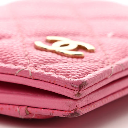 Chanel Caviar Quilted Card Holder Wallet Pink 9 of 12