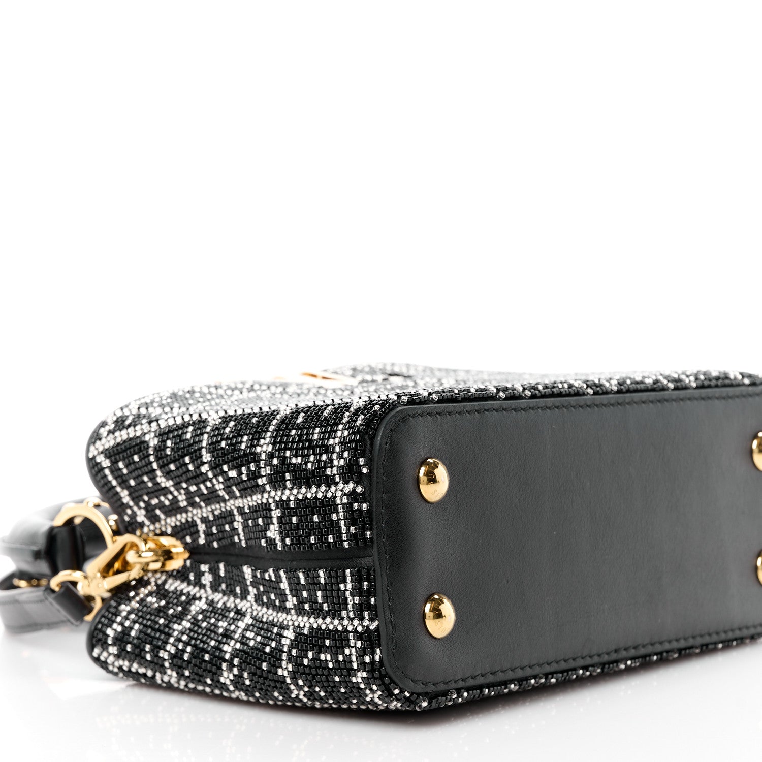 Louis Vuitton Bead Satin Embroidered Mini Capucines Black 8 of 10