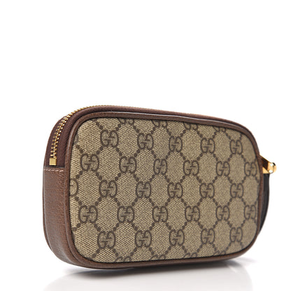 Gucci GG Supreme Monogram Ophidia Phone Case Wristlet Brown 2 of 6