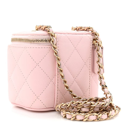 Chanel Caviar Quilted Mini Vanity Case With Chain Light Pink 3 of 11