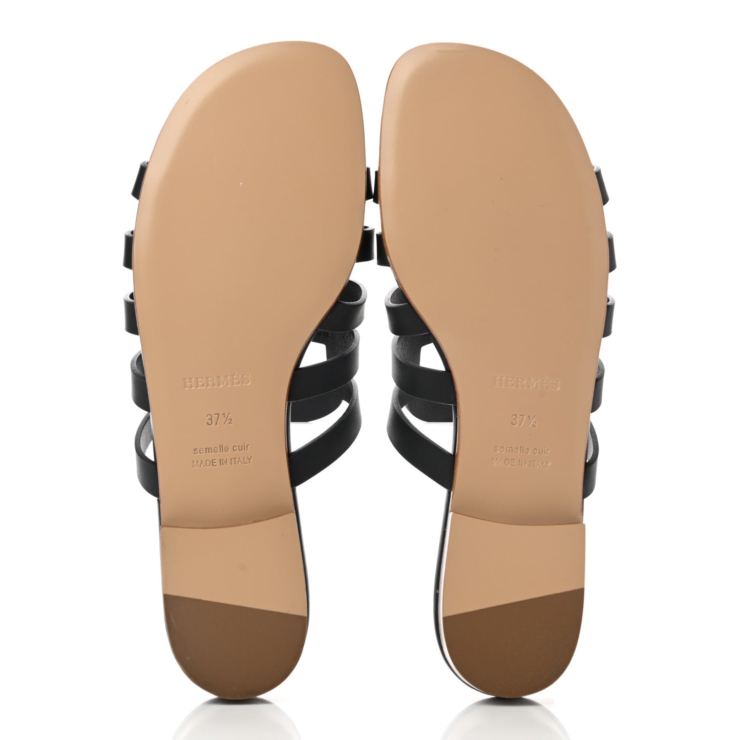 Calfskin Camelia Sandals 37.5 Black