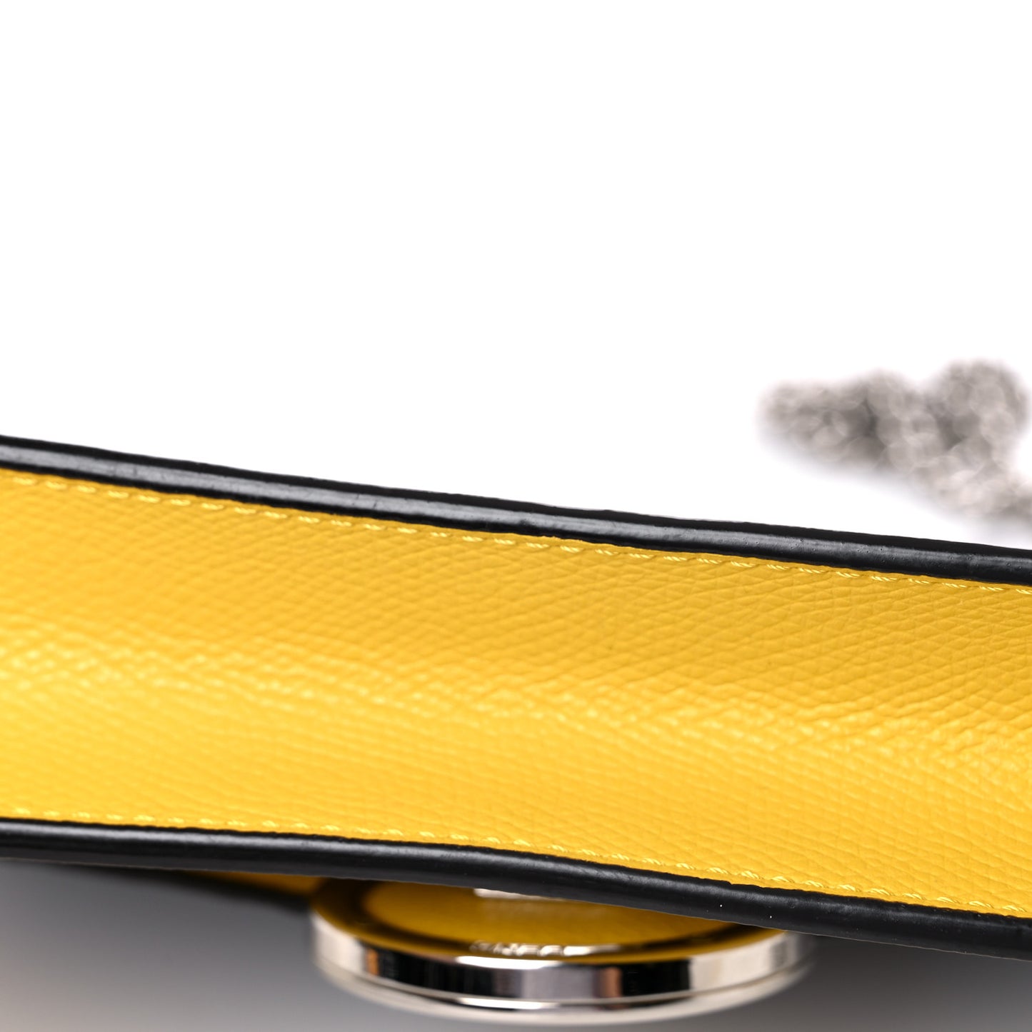 Vitello Cruise F is Fendi Bi-Color FF 1974 Embossed Medium Envelope Wallet On Chain Maya Black Sunflower
