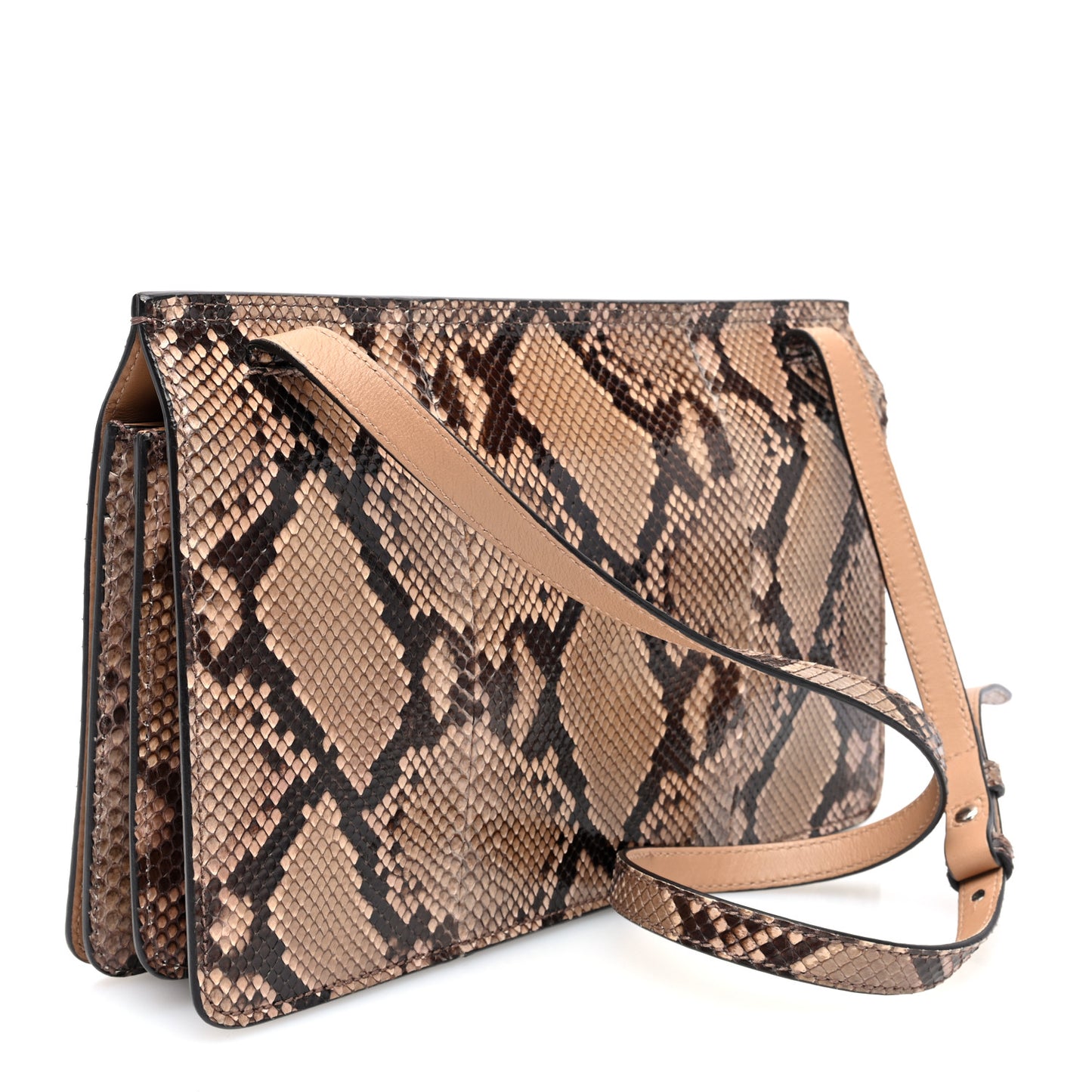 Calfskin Snakeskin Lady Bamboo Shoulder Bag