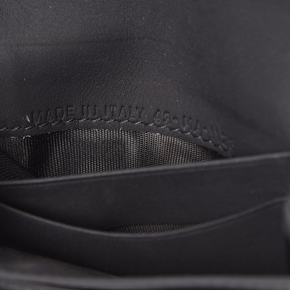 Christian Dior Ultra Matte Calfskin Saddle Card Holder Black 7 of 8