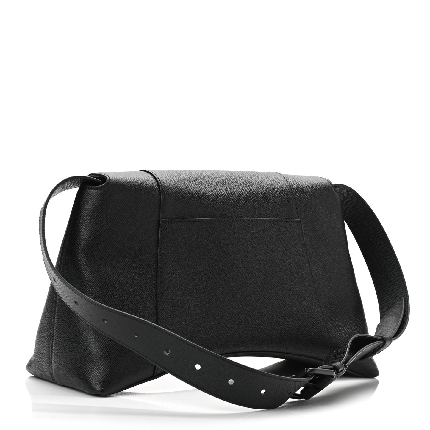 Grained Calfskin Monochrome M Downtown Shoulder Bag Black