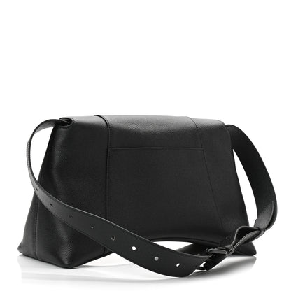 Balenciaga Grained Calfskin Monochrome M Downtown Shoulder Bag Black 3 of 9