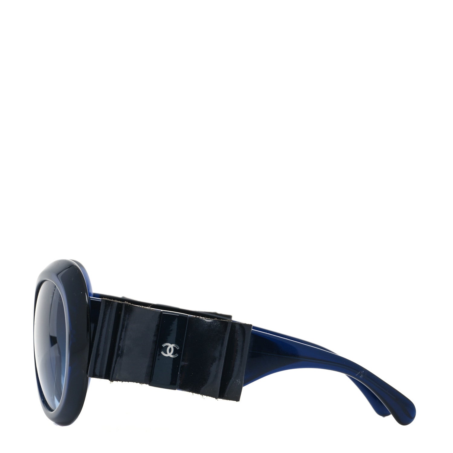 Chanel Acetate Patent CC Bow Sunglasses 5282-Q Blue 3 of 9