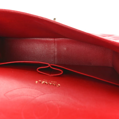 Chanel Caviar Quilted Jumbo Double Flap Red 5 of 10