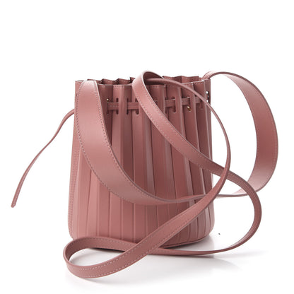 Mansur Gavriel Vegetable Tanned Calfskin Pleated Mini Bucket Bag Blush 3 of 9